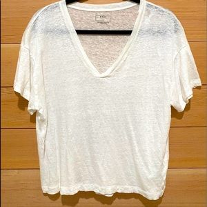 DKNY white crop tee